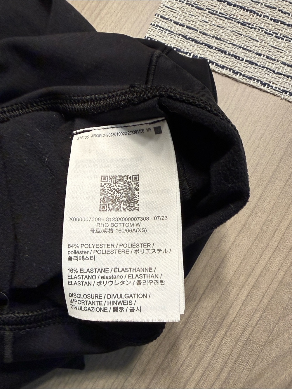 Women's Arc'teryx Rho Performance base layer Leggins Size XS - Picture 8 of 8